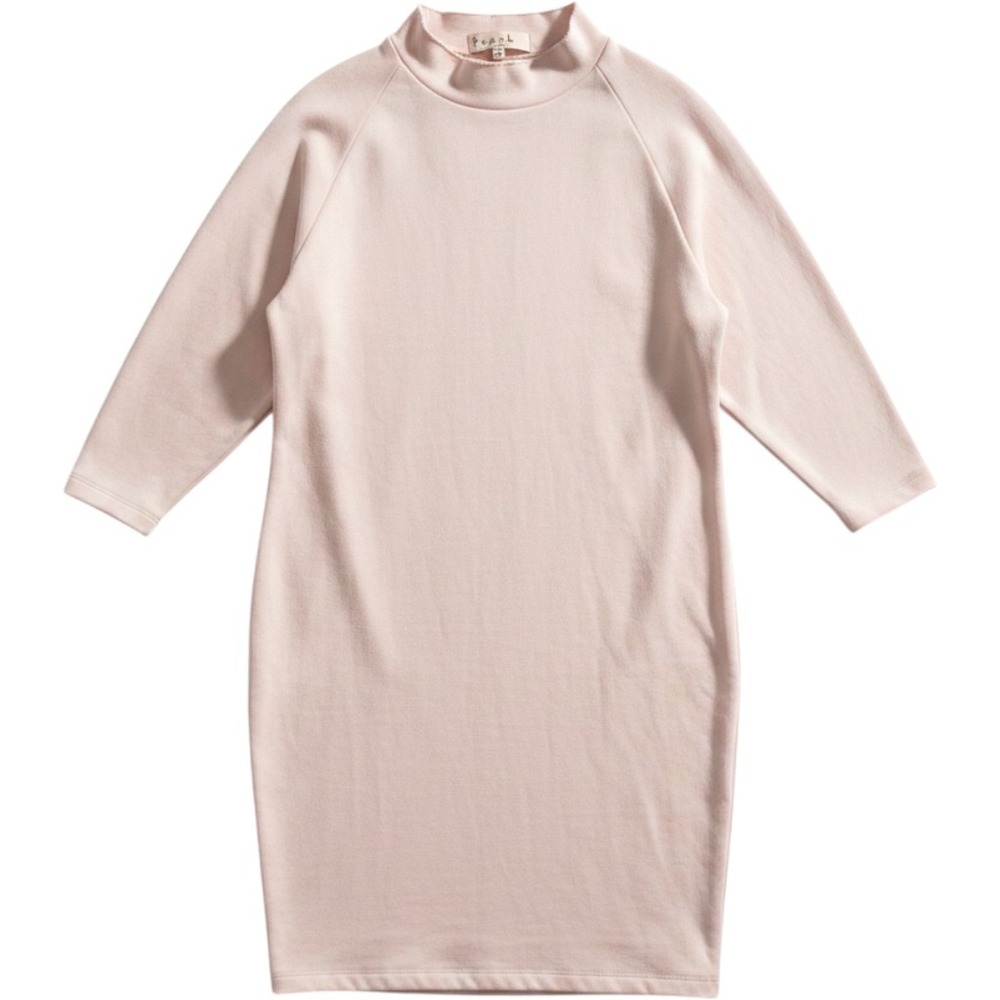 Frank & Eileen Tee Lab Izzie Pink Cotton French Terry Mock Neck Dress Size XS